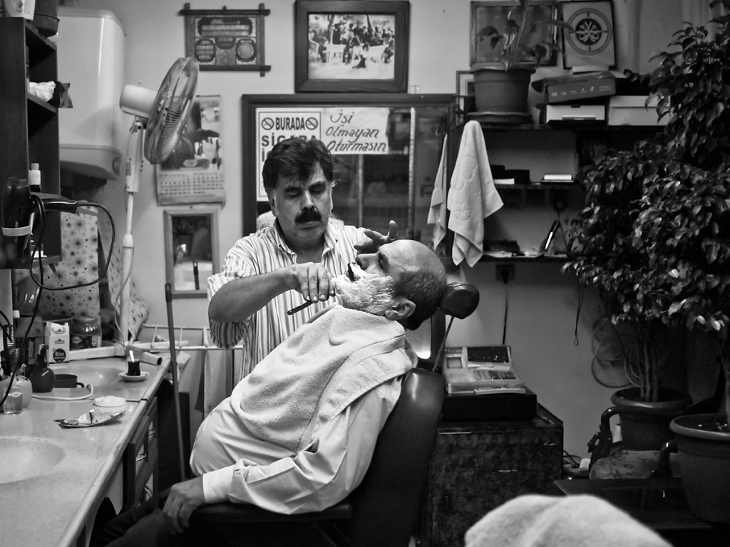 Even the greatest beards known to man need to be shaved, Tarlabaşı - Istanbul
