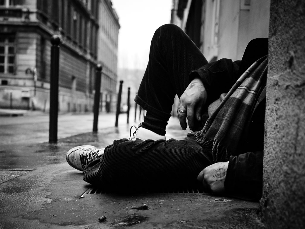 A Homeless, Saint-Germain-des-Prés - Paris